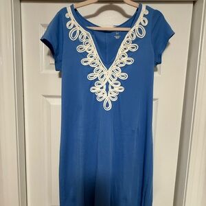 Lilly Pulitzer Blue Sheath Mini Dress V-Neck